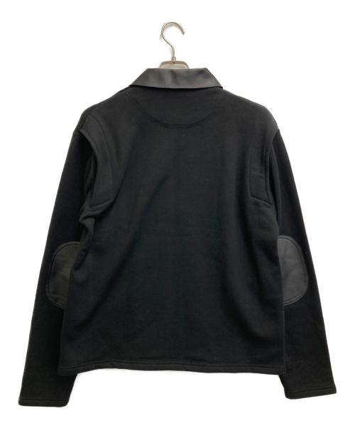 jieda（ジエダ）jieda (ジエダ) Leather Collar Fade Sweat Zip Jacket ブラック サイズ:2の古着・服飾アイテム
