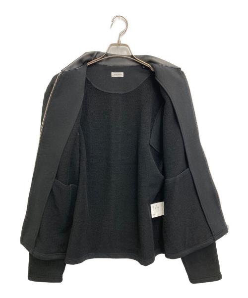 jieda（ジエダ）jieda (ジエダ) Leather Collar Fade Sweat Zip Jacket ブラック サイズ:2の古着・服飾アイテム