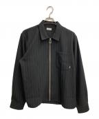 jiedaジエダ）の古着「WOOL STRIPE ZIP SHIRT」｜ブラック