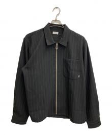 jieda（ジエダ）の古着「WOOL STRIPE ZIP SHIRT」｜ブラック