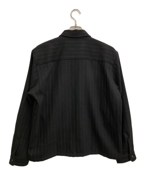 jieda（ジエダ）Jieda (ジエダ) WOOL STRIPE ZIP SHIRT ブラック サイズ:2の古着・服飾アイテム