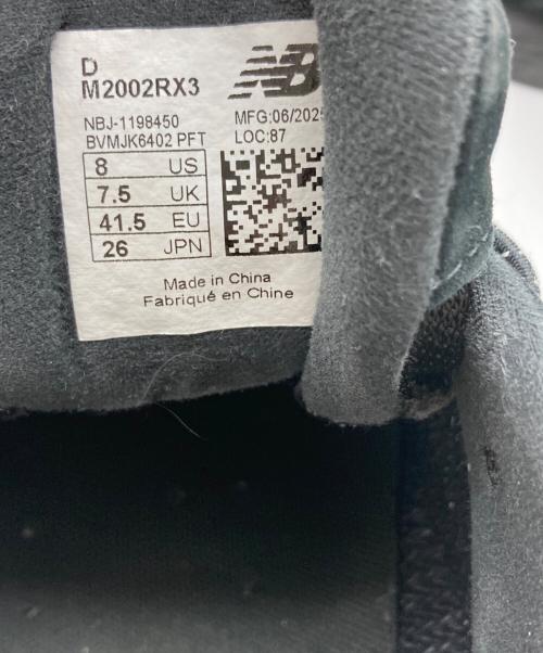 NEW BALANCE（ニューバランス）NEW BALANCE (ニューバランス) M2002RX3 ブラック サイズ:US8の古着・服飾アイテム