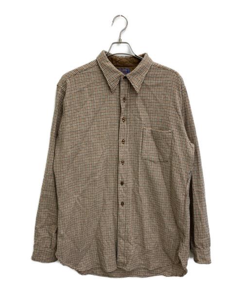 PENDLETON（ペンドルトン）PENDLETON (ペンドルトン) 70s ウールフランネルシャツ ブラウン サイズ:SIZE XLの古着・服飾アイテム