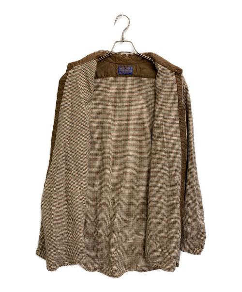 PENDLETON（ペンドルトン）PENDLETON (ペンドルトン) 70s ウールフランネルシャツ ブラウン サイズ:SIZE XLの古着・服飾アイテム