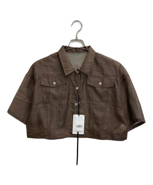 Ameri（アメリ）Ameri (アメリ) 25SS DENIM LIKE PRINT SHIRT ブラウン サイズ:SIZE Free 未使用品の古着・服飾アイテム