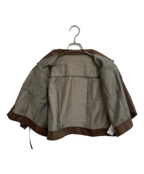 Ameri（アメリ）Ameri (アメリ) 25SS DENIM LIKE PRINT SHIRT ブラウン サイズ:SIZE Free 未使用品の古着・服飾アイテム