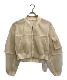 MAISON SPECIAL（メゾンスペシャル）の古着「Tulle Layered Blouson」｜アイボリー