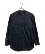 Engineered Garmentsエンジニアド ガーメンツ）の古着「Banded Collar Shirt」｜ブラック
