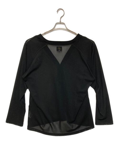 Needles（ニードルズ）Needles (ニードルズ) メッシュ Vネック カーディガン ブラック サイズ:Lの古着・服飾アイテム