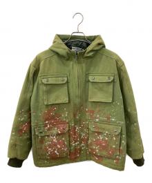 THE BLACK EYE PATCH（ブラックアイパッチ）の古着「HOODED PAINTER JACKET」｜グリーン