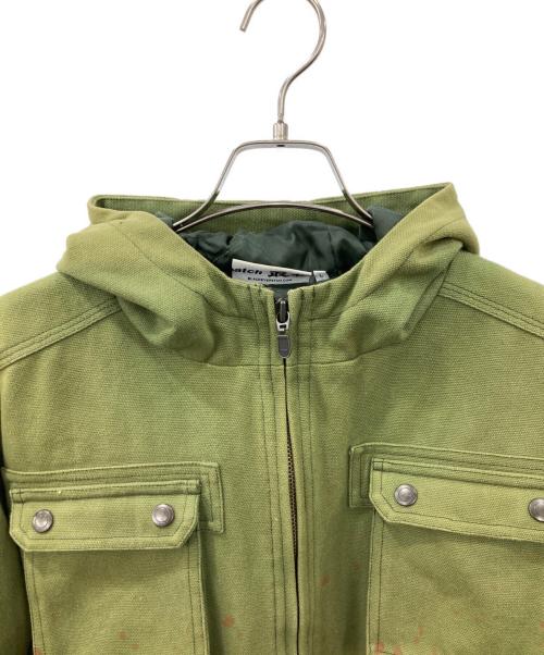 THE BLACK EYE PATCH（ブラックアイパッチ）THE BLACK EYE PATCH (ブラックアイパッチ) HOODED PAINTER JACKET グリーン サイズ:Lの古着・服飾アイテム