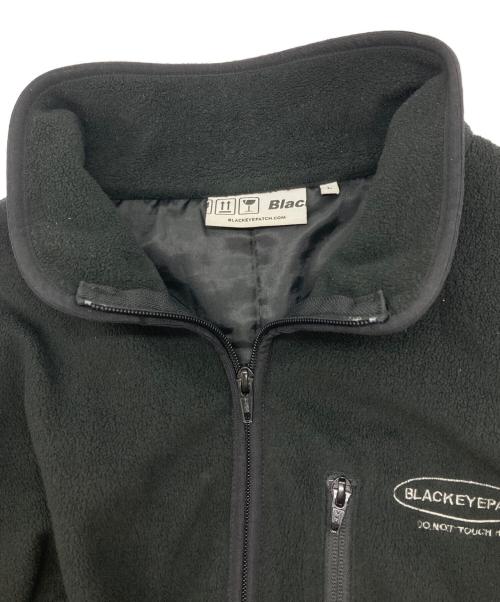 THE BLACK EYE PATCH（ブラックアイパッチ）THE BLACK EYE PATCH (ブラックアイパッチ) DANGER HOT LABEL FLEECE JACKET ブラック サイズ:Lの古着・服飾アイテム