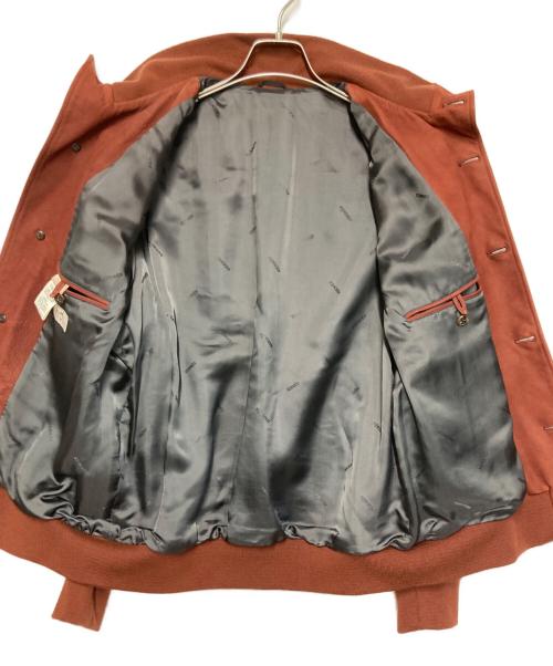 HERMES（エルメス）HERMES (エルメス) カウレザースタンドカラーブルゾン レッドブラウン系 サイズ:54の古着・服飾アイテム