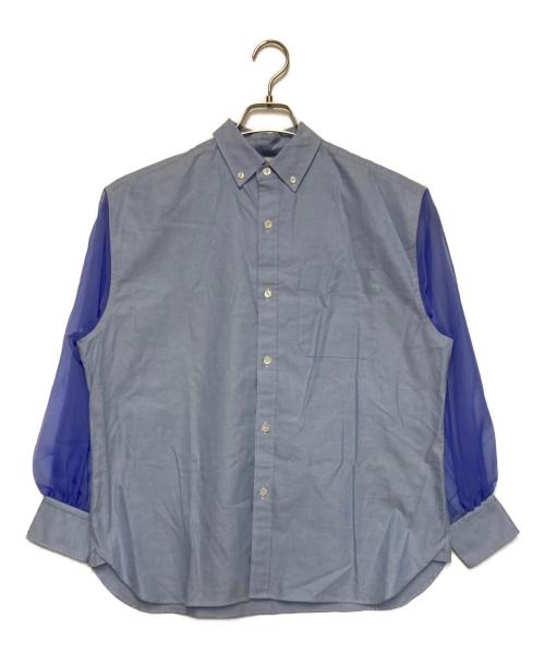 HYKE（ハイク）HYKE (ハイク) シアースリーブボタンダウンシャツ ブルー サイズ:1 未使用品の古着・服飾アイテム