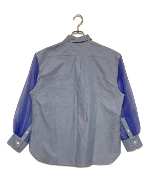 HYKE（ハイク）HYKE (ハイク) シアースリーブボタンダウンシャツ ブルー サイズ:1 未使用品の古着・服飾アイテム