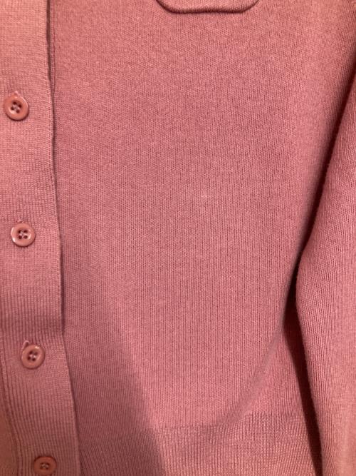 CABAN（キャバン）CABaN (キャバン) コットンカシミヤクルーネックカーディガン ピンク サイズ:XSの古着・服飾アイテム