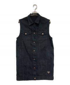 中古・古着通販】PRADA (プラダ) ラバーロゴポロシャツ ブラック