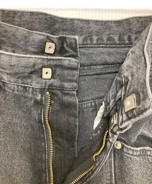 FRAY ID（フレイ アイディー）FRAY ID (フレイ アイディー) ダブルベルトセンターラインデニム ブラック サイズ:1の古着・服飾アイテム