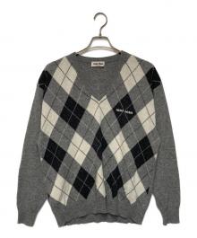 MIU MIU（ミュウミュウ）の古着「CASHMERE SWEATER」｜グレー