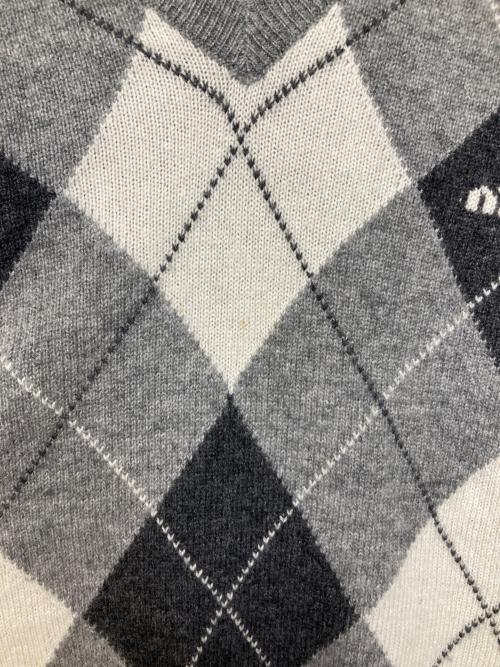 MIU MIU（ミュウミュウ）MIU MIU (ミュウミュウ) CASHMERE SWEATER グレー サイズ:40の古着・服飾アイテム