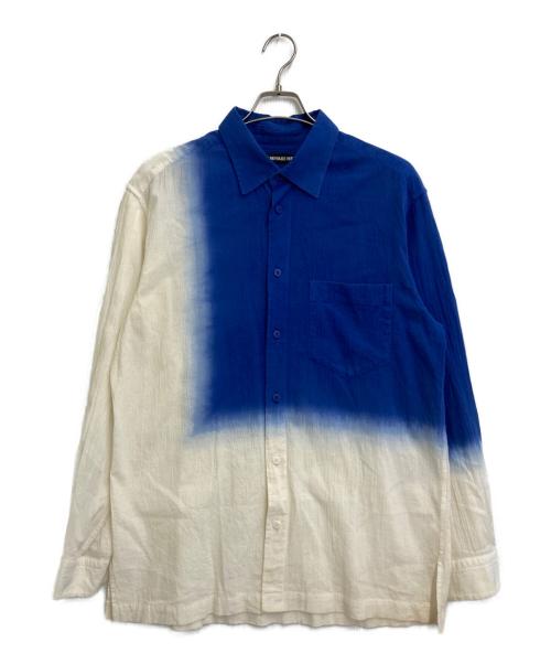 ISSEY MIYAKE MEN（イッセイミヤケメン）ISSEY MIYAKE MEN (イッセイミヤケメン) 板染めグラデーションシャツ ブルー×ホワイト サイズ:SIZE 3の古着・服飾アイテム