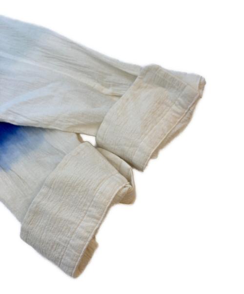 ISSEY MIYAKE MEN（イッセイミヤケメン）ISSEY MIYAKE MEN (イッセイミヤケメン) 板染めグラデーションシャツ ブルー×ホワイト サイズ:SIZE 3の古着・服飾アイテム