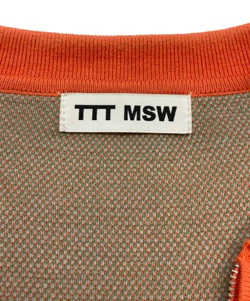 TTT MSW（ティー）TTT MSW (ティー) Zip Shirt ニット オレンジ×ブルー サイズ:SIZE Freeの古着・服飾アイテム