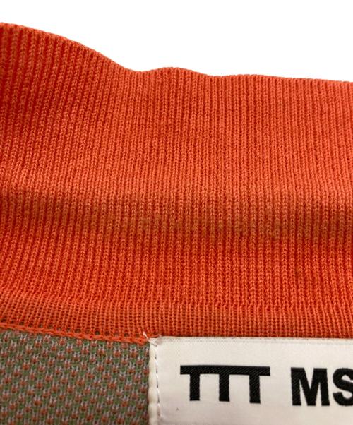 TTT MSW（ティー）TTT MSW (ティー) Zip Shirt ニット オレンジ×ブルー サイズ:SIZE Freeの古着・服飾アイテム