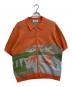TTT MSW（ティー）の古着「Zip Shirt ニット」｜オレンジ×ブルー