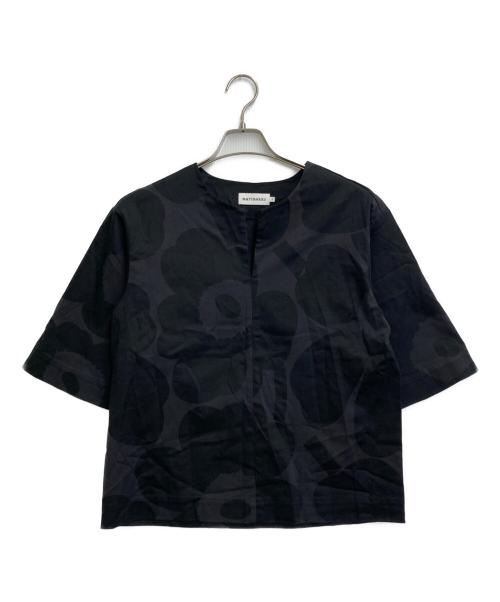 marimekko（マリメッコ）marimekko (マリメッコ) Unikko / Ruudukko cotton sateen top ブラック サイズ:SIZE 3の古着・服飾アイテム