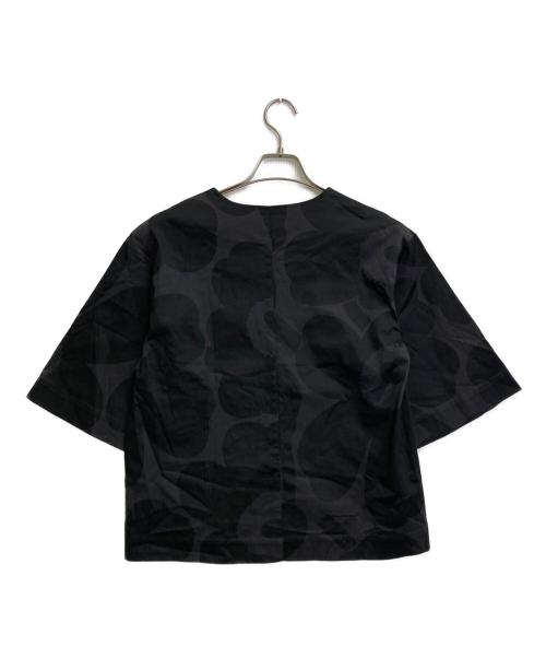 marimekko（マリメッコ）marimekko (マリメッコ) Unikko / Ruudukko cotton sateen top ブラック サイズ:SIZE 3の古着・服飾アイテム