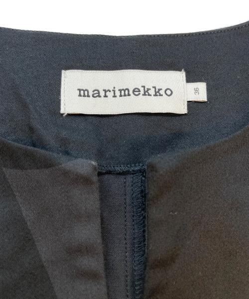 marimekko（マリメッコ）marimekko (マリメッコ) Unikko / Ruudukko cotton sateen top ブラック サイズ:SIZE 3の古着・服飾アイテム