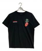 TRADMAN’S BONSAI×THE ROLLING STONESトラッドマンズ ボンサイ×ザ ローリングストーンズ）の古着「プリントTシャツ」｜ブラック