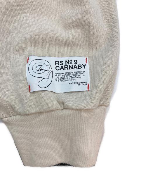 RS No.9 CARNABY（アールエス・ナンバーナイン・カーナビィ）RS No.9 CARNABY (アールエス・ナンバーナイン・カーナビィ) プリントパーカー ベージュ サイズ:XLの古着・服飾アイテム