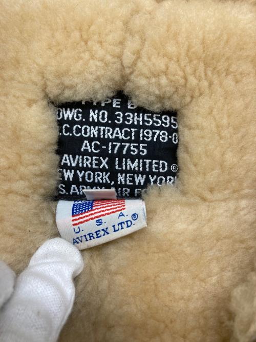 AVIREX（アヴィレックス）AVIREX (アヴィレックス) TYPE B-3 ムートンフライトジャケット ブラウン サイズ:SIZE 42の古着・服飾アイテム