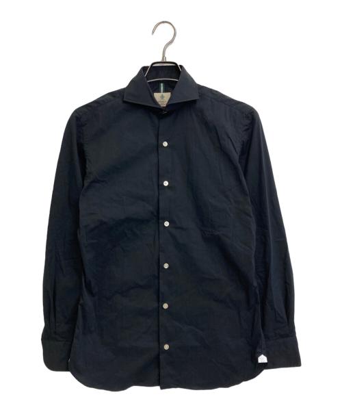 LUIGI BORRELLI（ルイジボレッリ）LUIGI BORRELLI (ルイジボレッリ) ホリゾンタルカラーシャツ ブラック サイズ:SIZE Sの古着・服飾アイテム