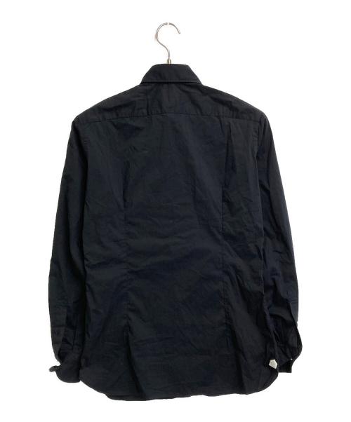 LUIGI BORRELLI（ルイジボレッリ）LUIGI BORRELLI (ルイジボレッリ) ホリゾンタルカラーシャツ ブラック サイズ:SIZE Sの古着・服飾アイテム