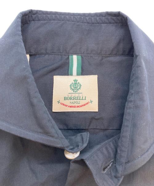 LUIGI BORRELLI（ルイジボレッリ）LUIGI BORRELLI (ルイジボレッリ) ホリゾンタルカラーシャツ ブラック サイズ:SIZE Sの古着・服飾アイテム