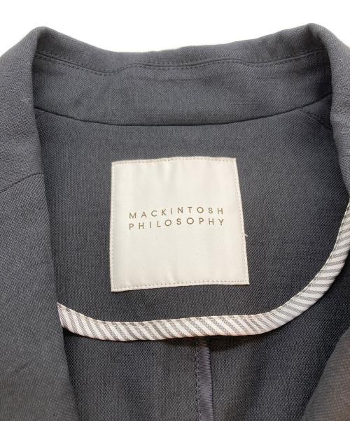 MACKINTOSH PHILOSOPHY（マッキントッシュ フィロソフィー）MACKINTOSH PHILOSOPHY (マッキントッシュ フィロソフィー) リネン混テーラードジャケット ブラック サイズ:SIZE M 未使用品の古着・服飾アイテム
