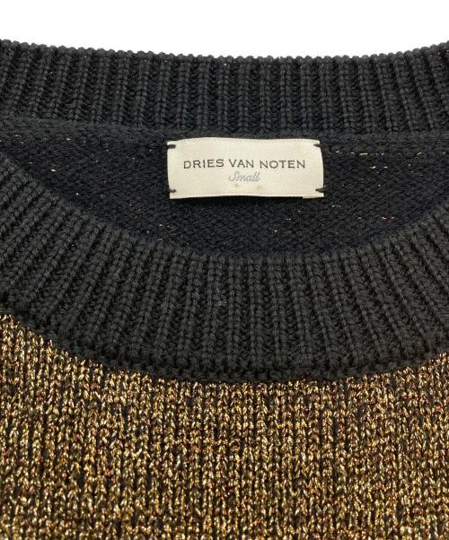 DRIES VAN NOTEN（ドリスヴァンノッテン）DRIES VAN NOTEN (ドリスヴァンノッテン) メタリックゴールドニット ゴールド サイズ:SIZE Sの古着・服飾アイテム