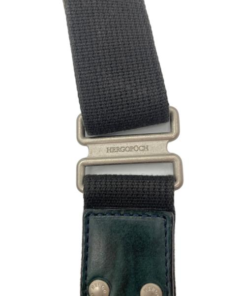 HERGOPOCH（エルゴポック）HERGOPOCH (エルゴポック) レザーボディーバッグ ブルーグリーンの古着・服飾アイテム