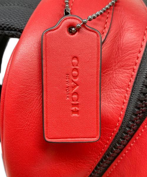 COACH（コーチ）COACH (コーチ) ウエストウェイ バックパック ブラウン×レッドの古着・服飾アイテム