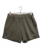 F.C.R.B.エフシーレアルブリストル）の古着「EMBLEM SWEAT SHORTS」｜カーキ