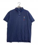POLO RALPH LAURENポロ・ラルフローレン）の古着「ポロベア×ステッチングデザインポロシャツ」｜ネイビー