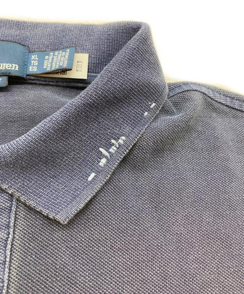 POLO RALPH LAUREN（ポロ・ラルフローレン）POLO RALPH LAUREN (ポロ・ラルフローレン) ポロベア×ステッチングデザインポロシャツ ネイビー サイズ:SIZE XLの古着・服飾アイテム