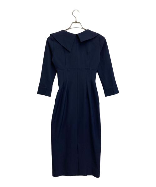 JENNE（ジェンヌ）JENNE (ジェンヌ) アシンメトリーカラーワンピース ネイビー サイズ:SIZE S 未使用品の古着・服飾アイテム