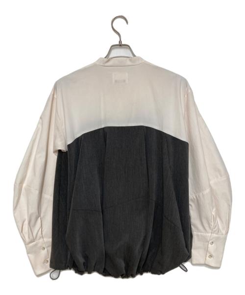 OMMO（オーエムエムオー）OMMO (オーエムエムオー) IRREGULAR PATTERN DOCKING SH グレー サイズ:SIZE Freeの古着・服飾アイテム