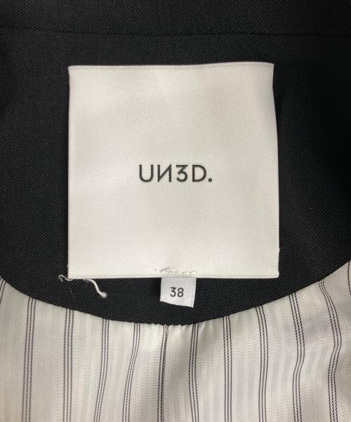 UN3D.（アンスリード）UN3D. (アンスリード) レイヤードポケットテーラードジャケット ブラック サイズ:SIZE M(38)の古着・服飾アイテム