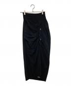 OMMOオーエムエムオー）の古着「IRREGULAR TUCK COCOON SK」｜ブラック