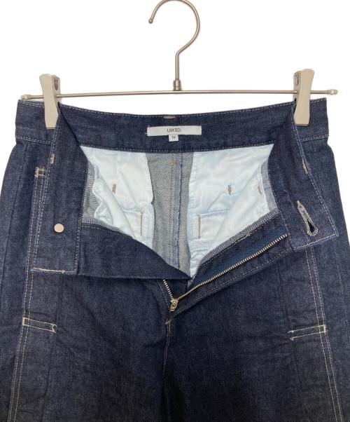 UN3D.（アンスリード）UN3D. (アンスリード) ビッグディテール ワイドデニムパンツ インディゴ サイズ:SIZE M(38)の古着・服飾アイテム